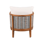 Outdoor Unique Tub Design Armchair with Woven Rope