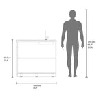 Salento Freestanding Sink, Double Door Cabinet, Two Shelves
