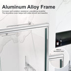 44"-48"W x 72"H Semi-Frameless Double Sliding Shower Door