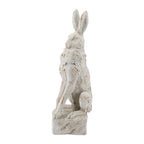 Large Magnesium Sitting Rabbit Figurine with Antique Finish