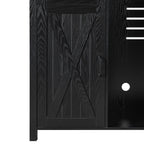 K&K 53.2" Farmhouse Fridge Cabinet