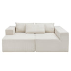 107" Compressed Sectional Sofas (Beige)