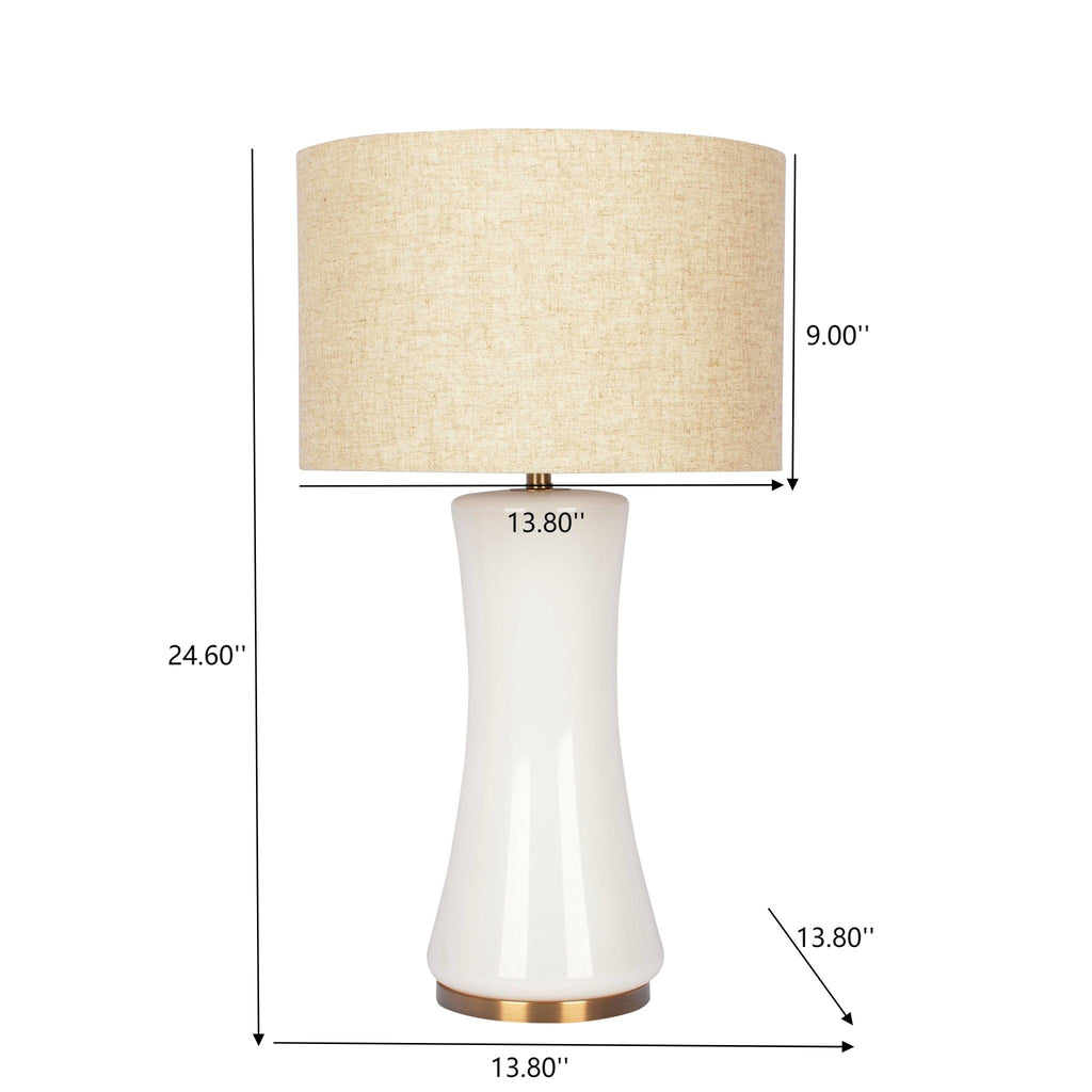 Cascade Glass Lamp Golden Base