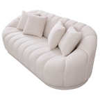 Maximilian Modern Japandi Style Tight Back Boucle Couch