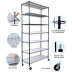 7 Tier Metal Shelf Wire Shelving Unit