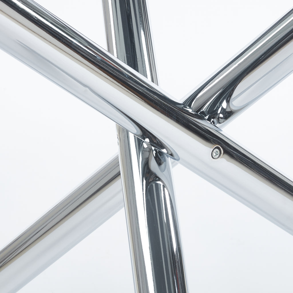 Chrome Dining Table with Metal Legs