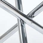 Chrome Dining Table with Metal Legs