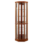 6 Shelf Lighted Corner Curio Cabinet