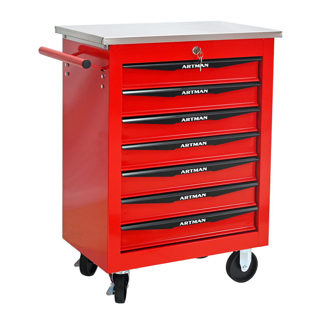 7 Drawers Multifunctional Tool Cart with Wheels