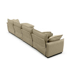 Corduroy Sofa Modern Upholstered 4 Seater with Footstool