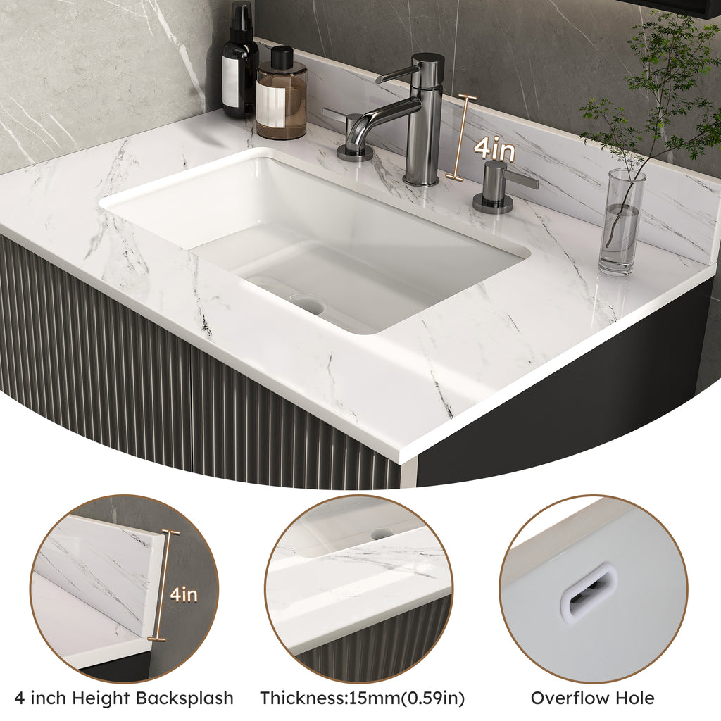 31 Inch Marble Vanity Top