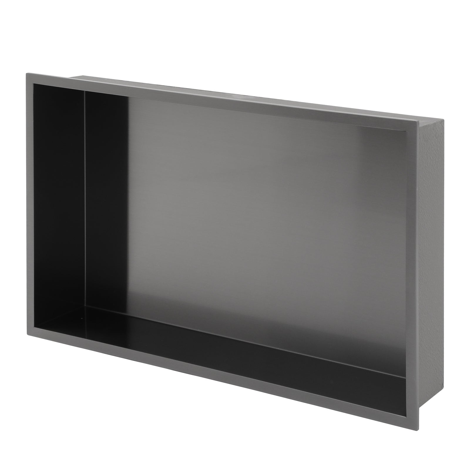 21" x 13" Stainless Steel Shower Niche, Gunmetal