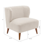 Veda Boucle Accent Chair - Milky