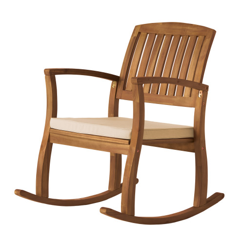 Acacia Wood Patio Outdoor Rocking Chair