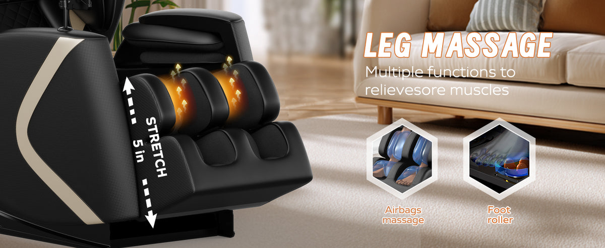 Massage Chair Recliner with Zero Gravity & Full Body Air Pressure