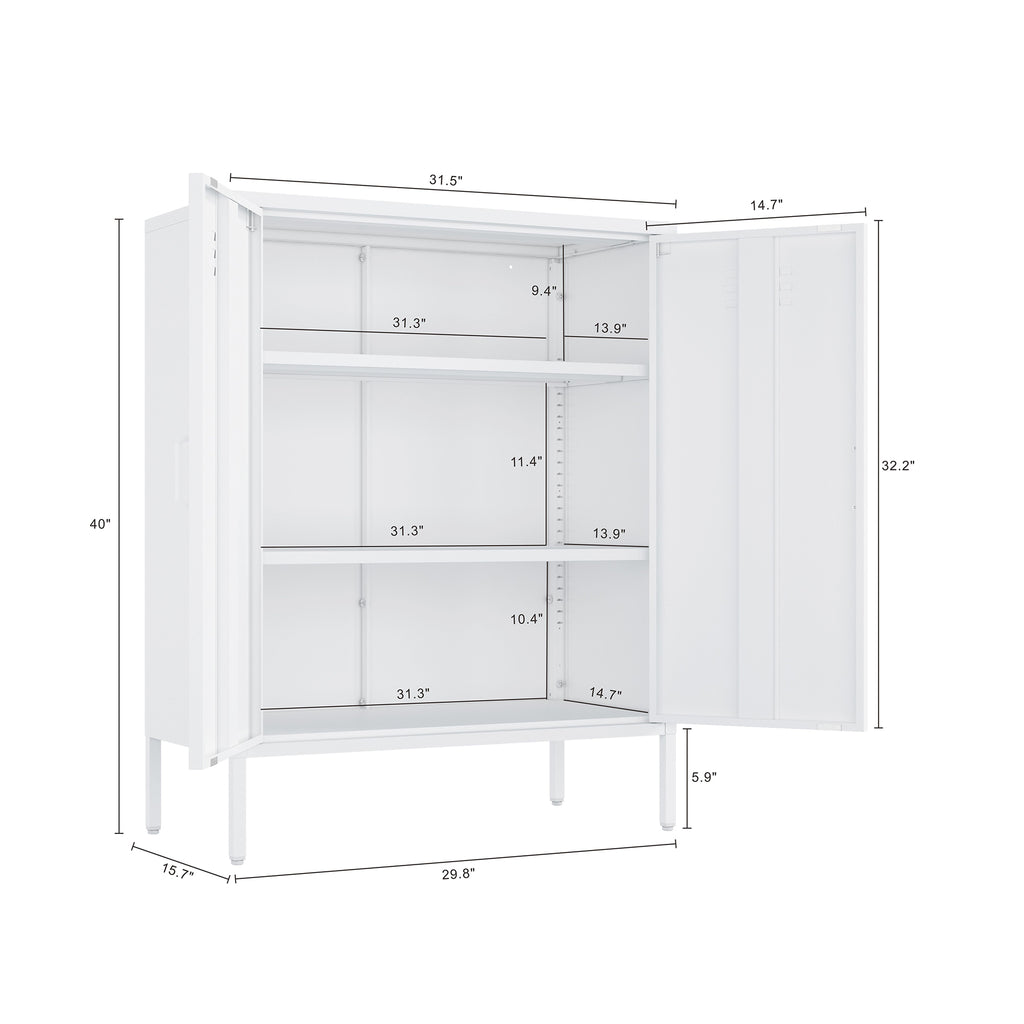 Naomi 32" Metal Accent Cabinet