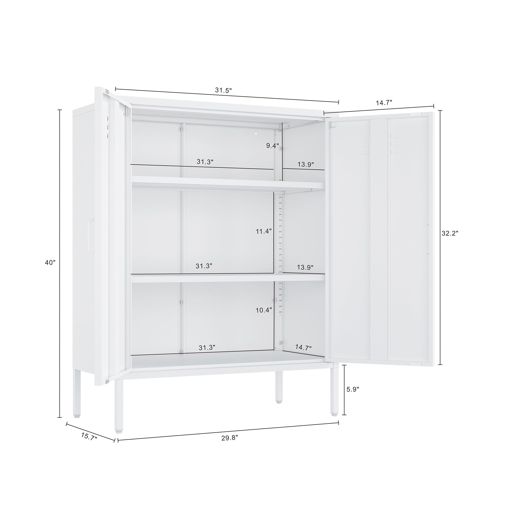 Naomi 32" Metal Accent Cabinet