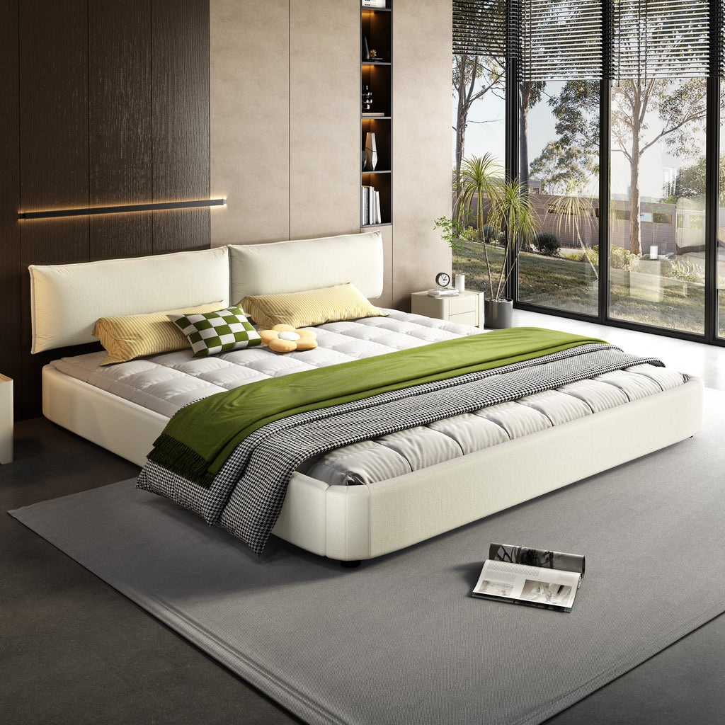 King Size Cloud Bed Frame with Movable Headboard