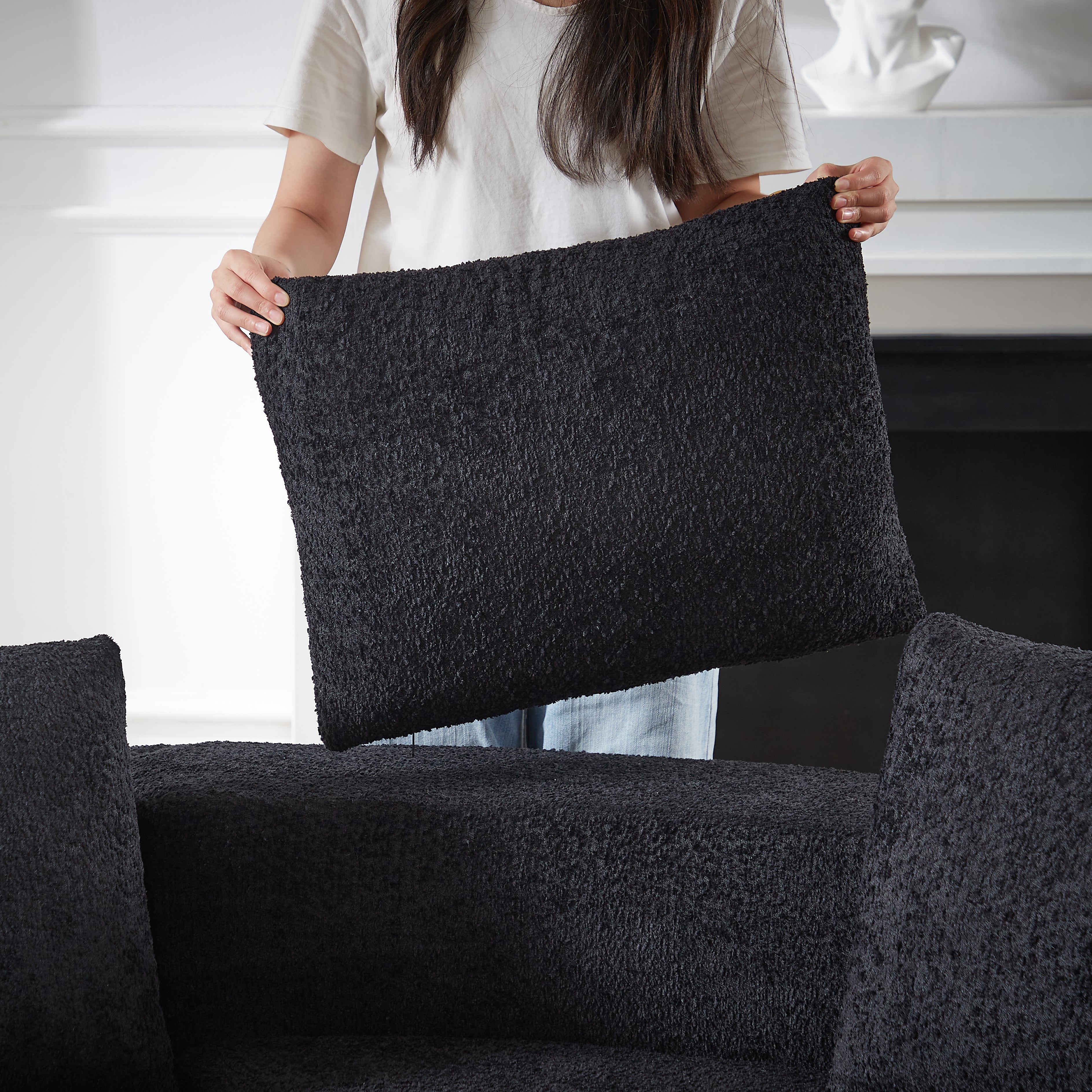 Modular Sofa Set in Chenille Fabric