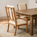 Set of 2 Rubber Wood Dining Chairs