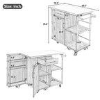 Outdoor Kitchen Island Fir Wood Prep Station