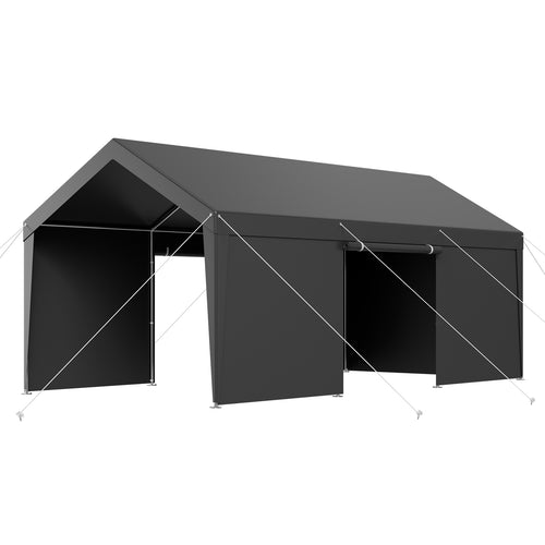 Heavy Duty Outdoor Car Canopy 12x20FT with Sidewalls