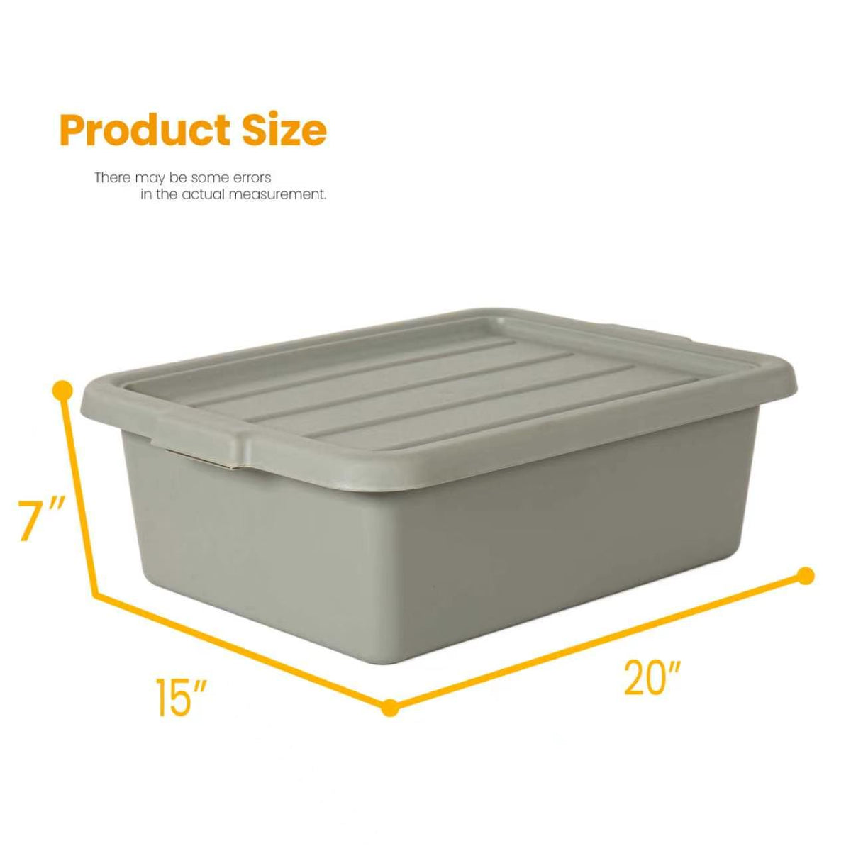 6-Pack 20" x 15" 9 Gallon Meat Tubs with Lids