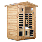 Two Person Far Infrared Old Fir Outdoor Sauna Room