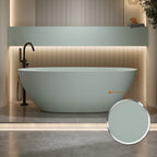 69'' Freestanding Bathtub Resin Stone Soaking Bathtub
