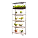 6-Tier Indoor Plant Shelf with Grow Light