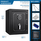 3.51 Cubic Ft Fireproof Safe Vault