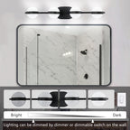 30" Black Minimalist LED Bathroom Vanity Light