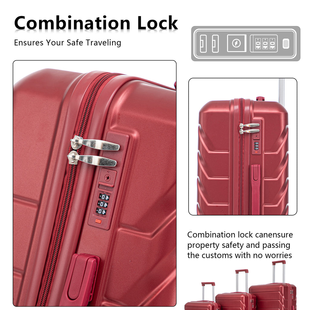 3-Piece ABS Spinner Wheel Luggage Set