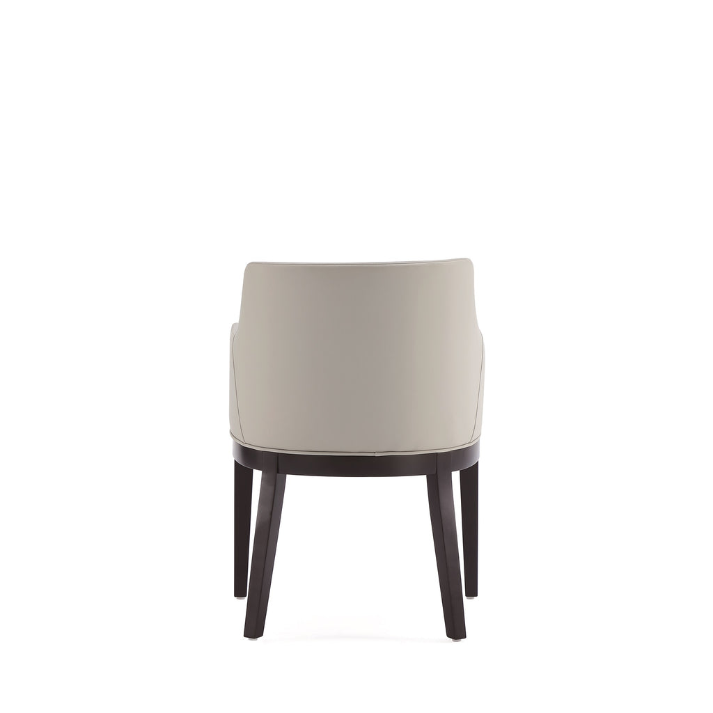 Gansevoort Wood Vegan Leather Armchair in Stone
