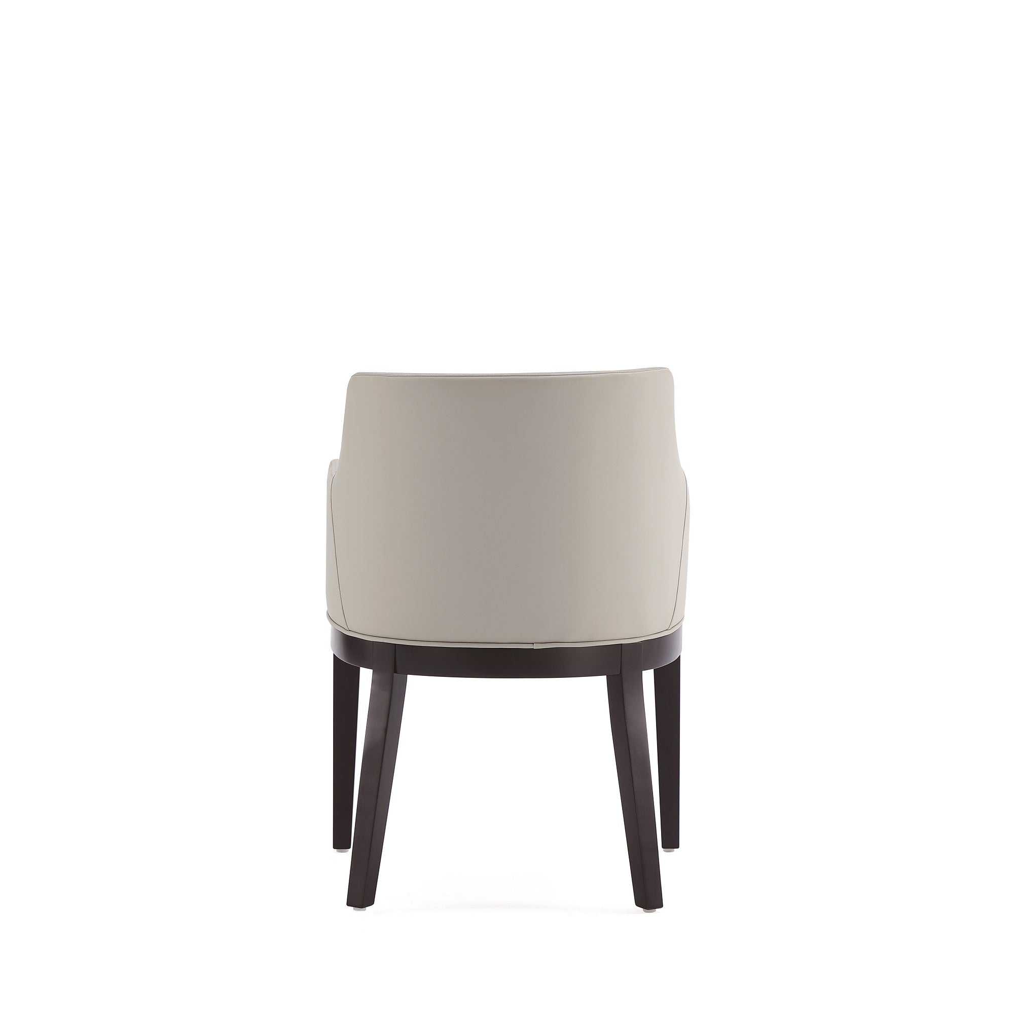 Gansevoort Wood Vegan Leather Armchair in Stone