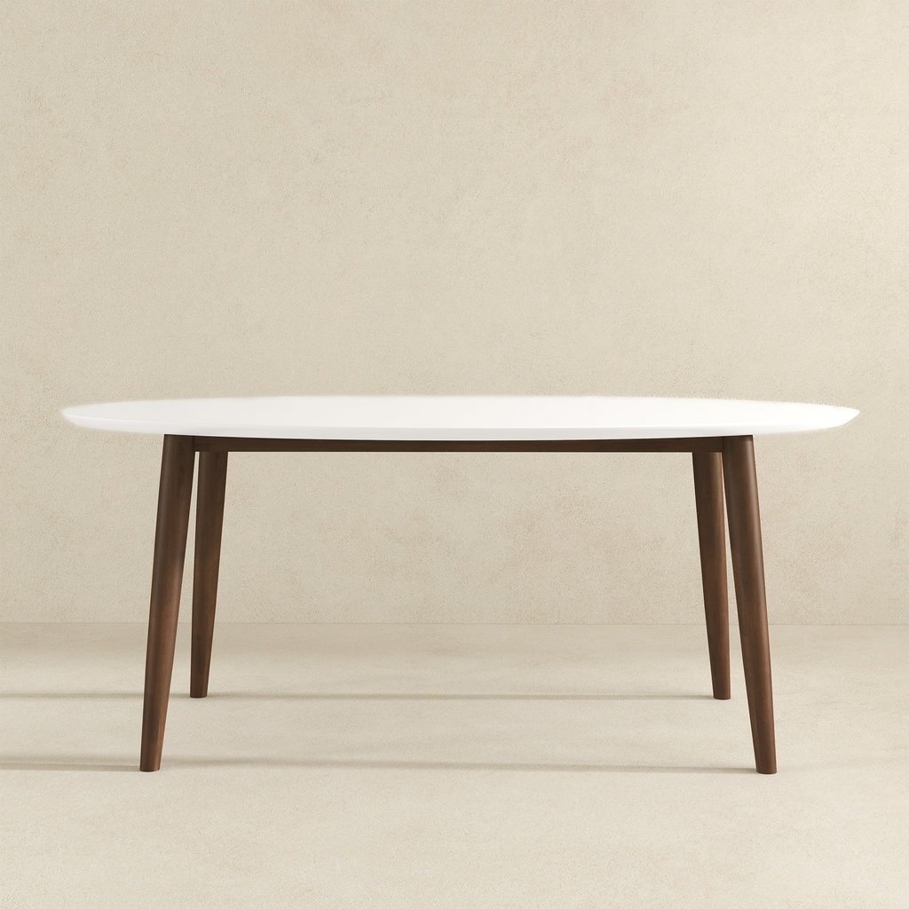 Ada Mid Century Modern Solid Wood Dining Table