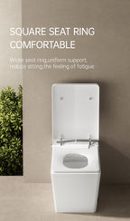 Square Smart Toilet with Built-in Tank