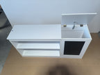 3-in-1 Kids Bookshelf and Toy Storage Cabinet with Chalkboard