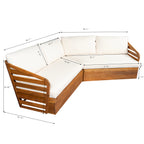 Royal Acacia Patio V Sofa Sectional Set