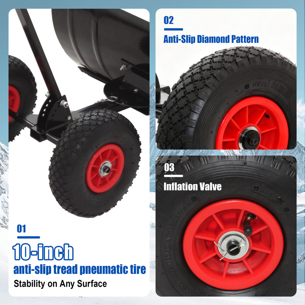 30" Wide Metal Snow Pusher
