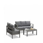 3-Piece Modern Aluminum Patio Conversation Set