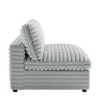 Jenny Plush Fabric Armless Slipper Chair