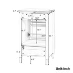 20" Bathroom Vanity with Ceramic Sink