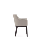 Gansevoort Wood Vegan Leather Armchair in Stone