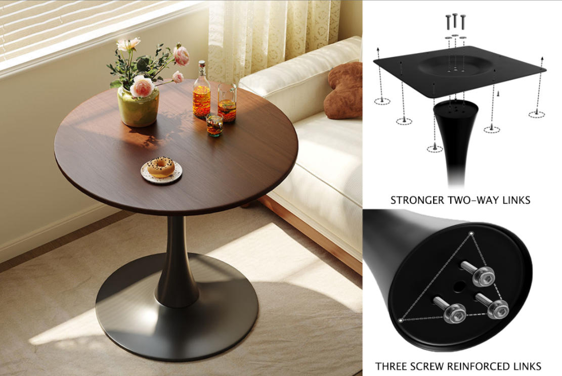 Walnut Round Dining Table