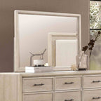 Oak Finish Eight Drawers Dresser With Mirror
