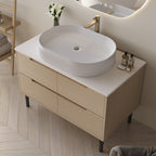 36 Inch Bathroom Vanity with Ceramic Integrated Sink & Soft-Close Drawers