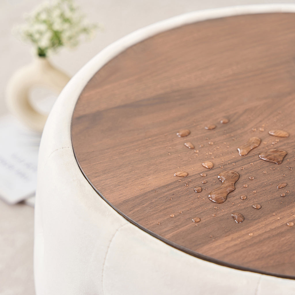 Luxurious Velvet Nesting Ottomans of 2 - 4-in-1 Function