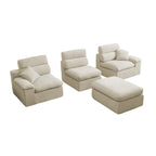 Corner Chaise Sofa with High Backrest
