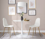 Modern Table with Round Marble Top